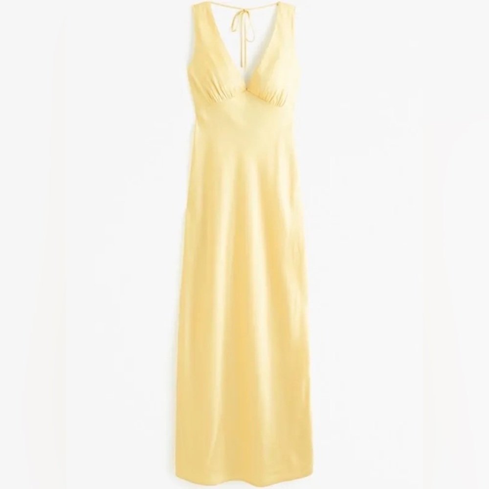 Plunge Cowl Back Maxi Dress